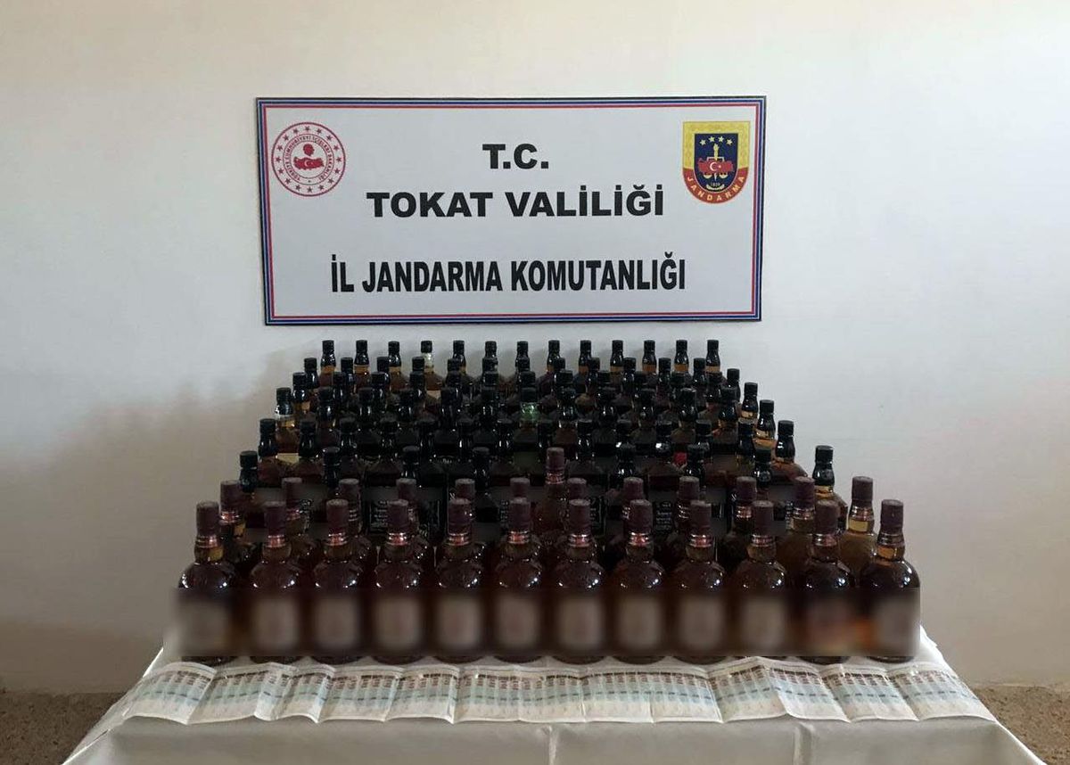 Tokat\'ta 154 litre kaçak içki ele geçirildi
