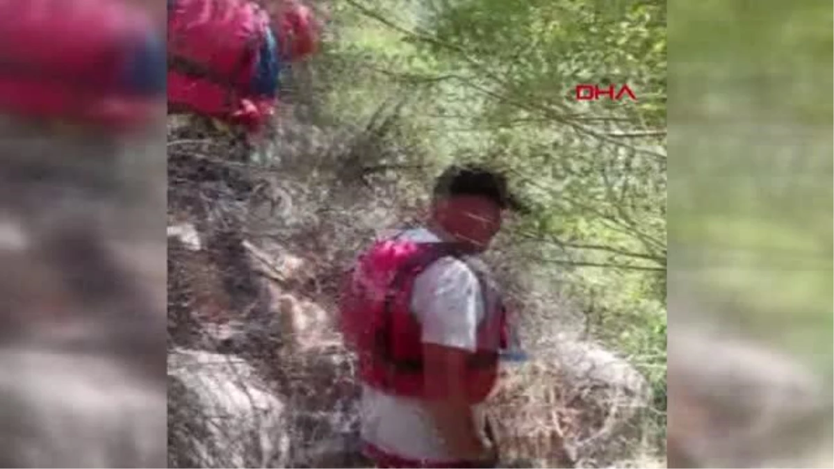 Kanyonda mahsur kalan keçileri raftingciler kurtardı