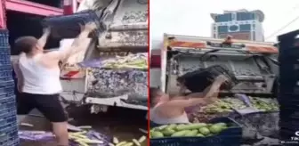 Kasalarca sebzeyi çöpe attı, soruşturma başlatıldı