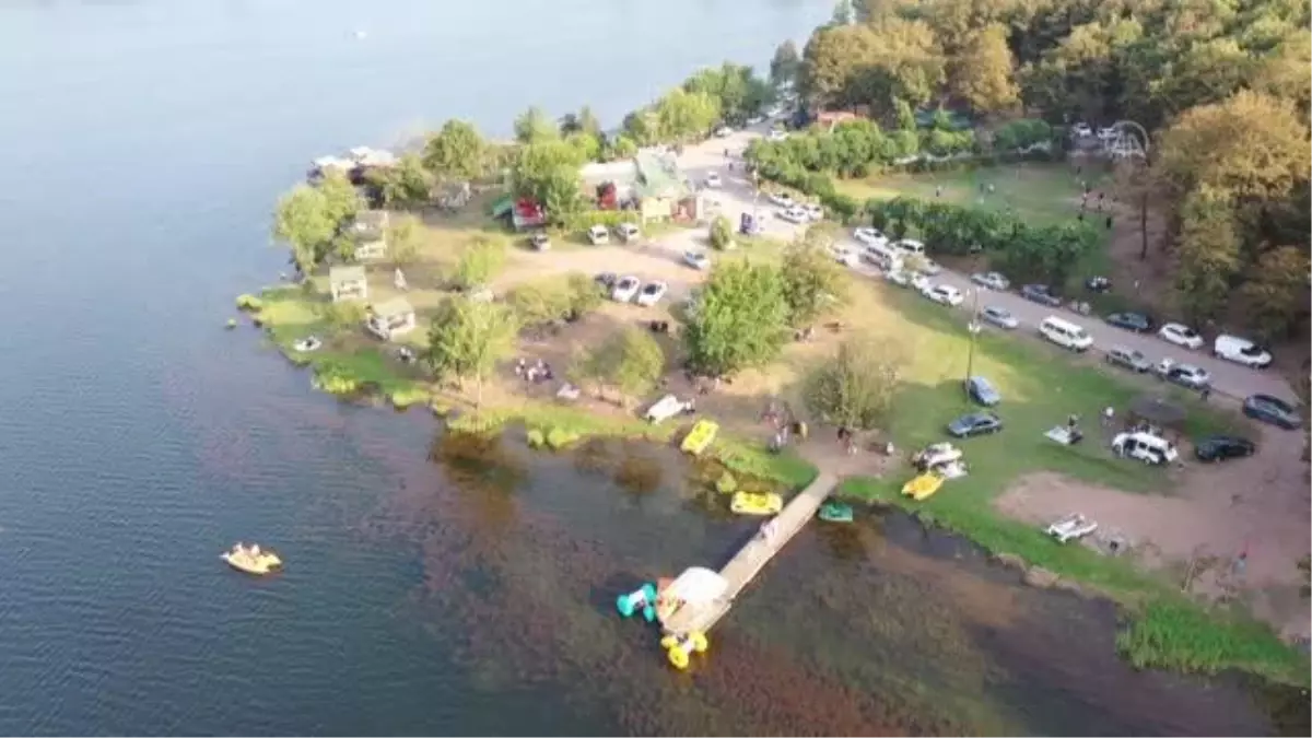 Drone - Poyrazlar Gölü Tabiat Parkı hafta sonunda ziyaretçilerden ilgi gördü