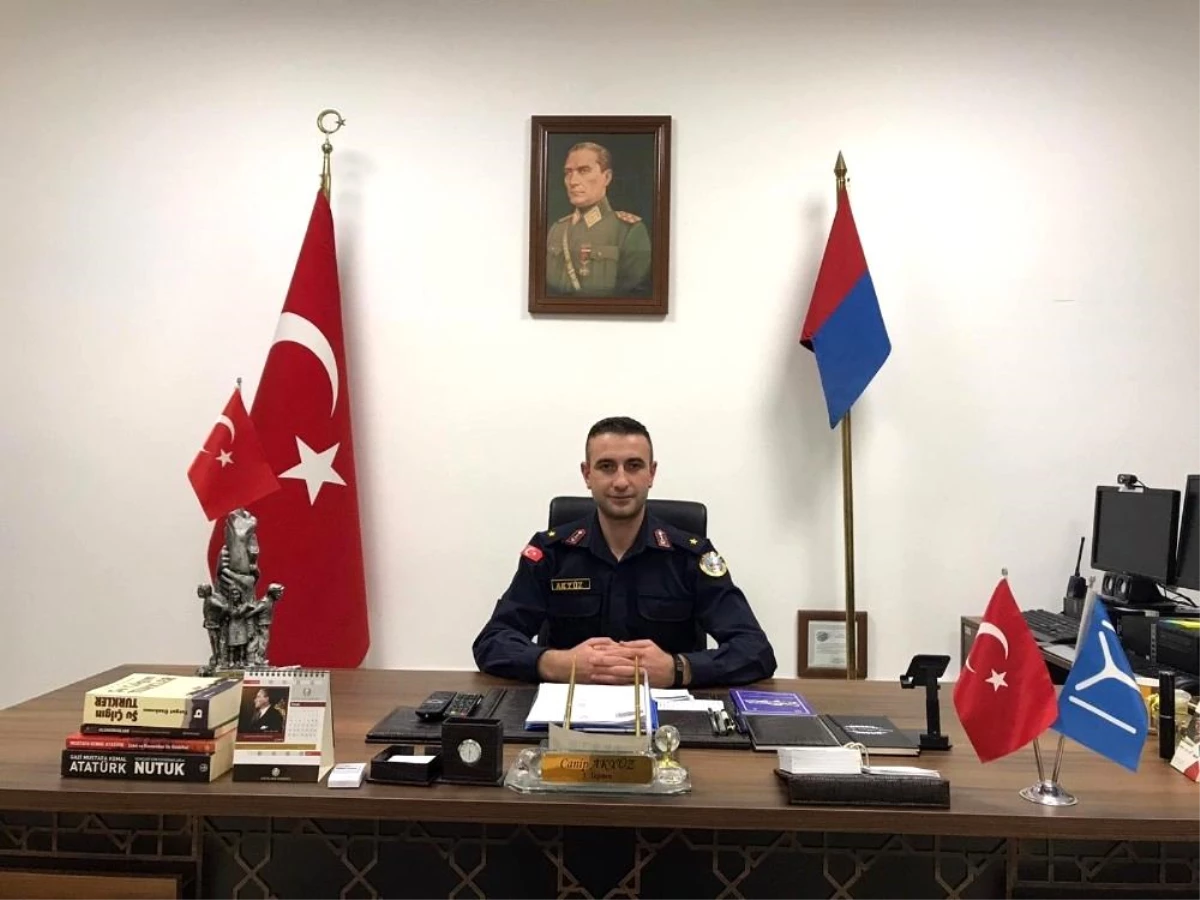 Bilecik Merkez İlçe Jandarma Komutanı Teğmen Akyüz terfi aldı