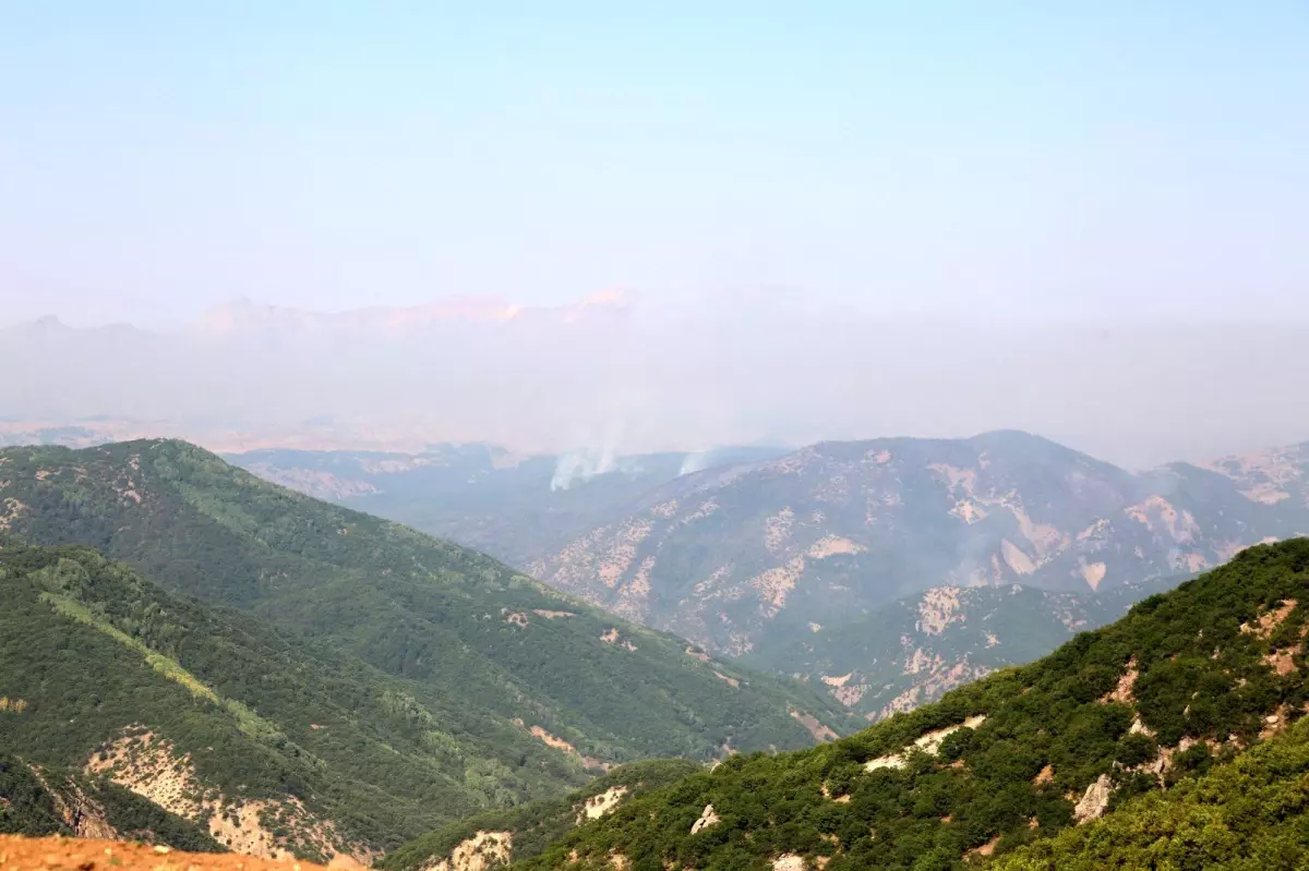 Son dakika haberi! Tunceli\'deki yangınlara karadan ve havadan müdahale sürüyor