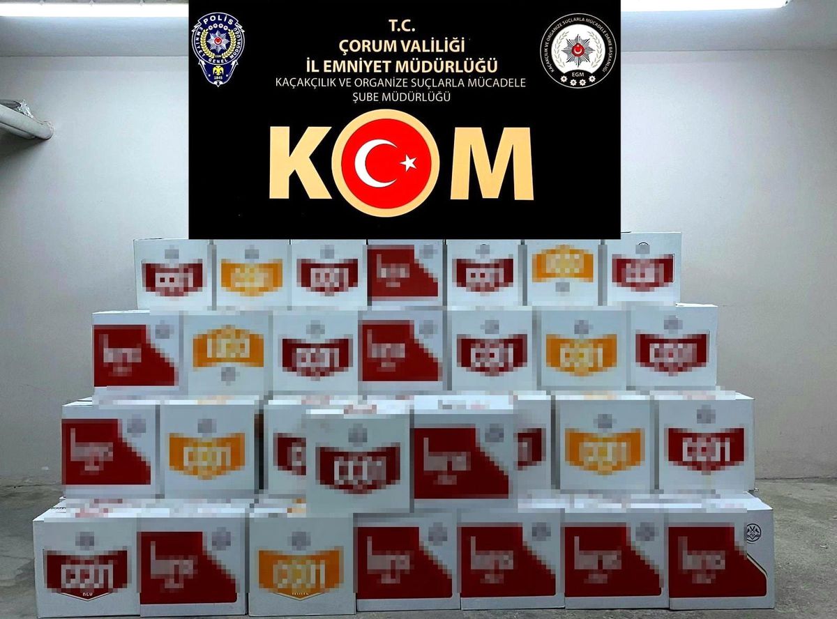 Çorum\'da kaçak makaron operasyonu