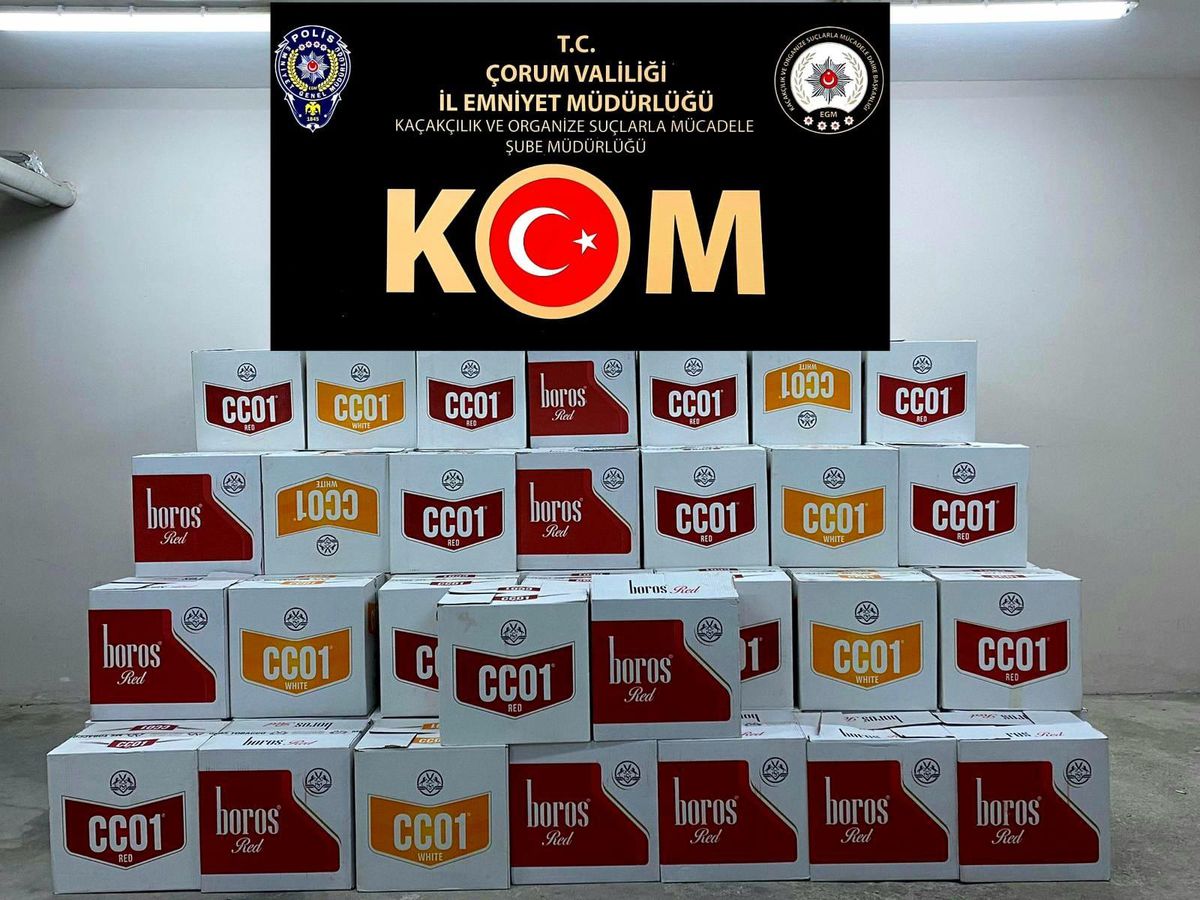 Çorum\'daki kaçakçılık operasyonunda 1 milyon 490 bin makaron ele geçirildi