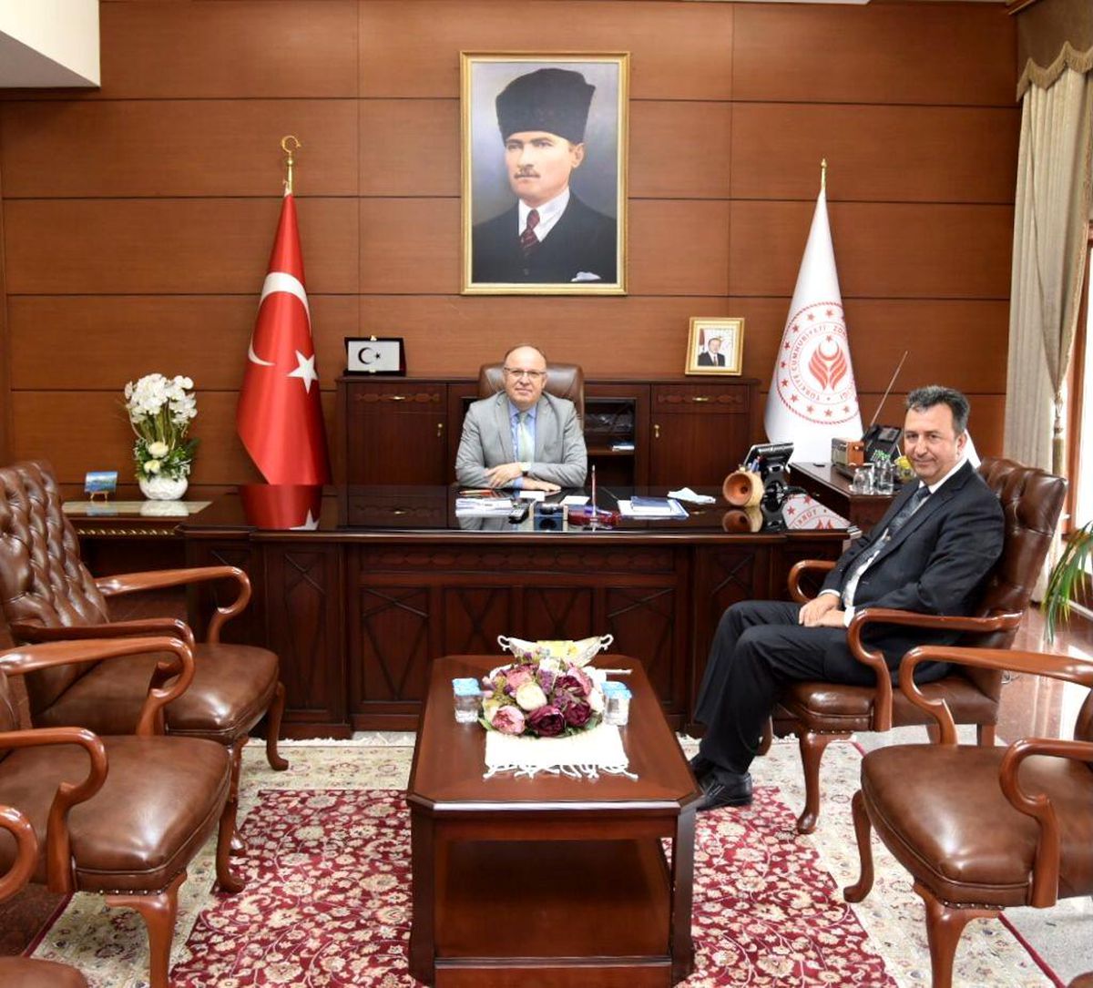 Emekliye ayrılan Jandarma Komutanından veda ziyareti