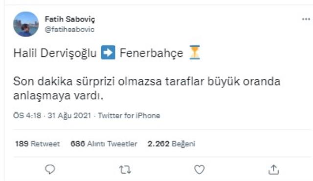 F.Bahçe'den G.Saray'a yılın çalımı! Halil Dervişoğlu'nun kulübü Brentford'la anlaşmaya varıldı