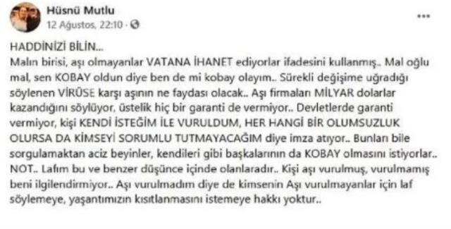 Aşı yaptıranlara 'Mal' diye hitap eden antrenör, koronavirüsten hayatını kaybetti