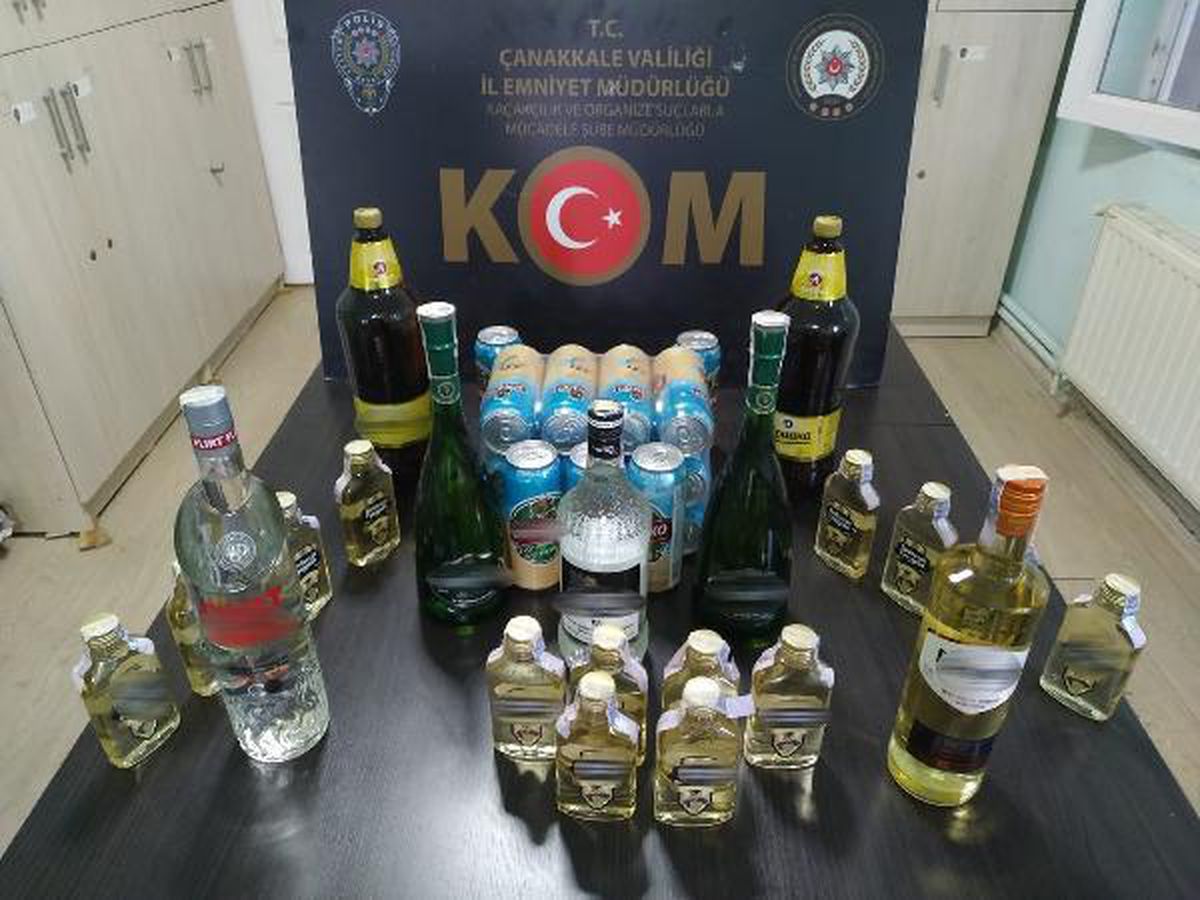 Son dakika haberi... Çanakkale\'de kaçak içki operasyonuna 1 gözaltı