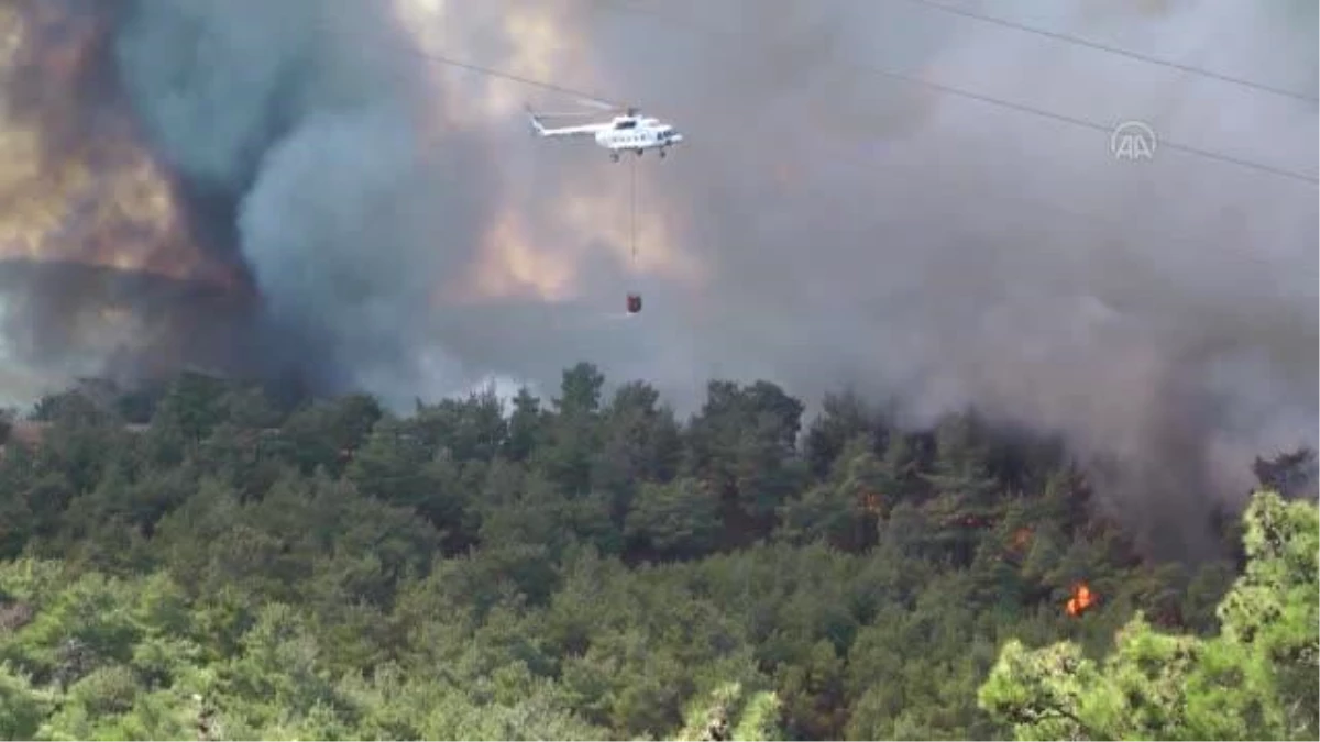 ÇANAKKALE - Orman yangınına müdahale ediliyor (2)