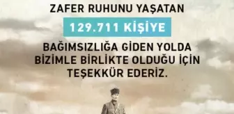 İGA'nın '#zaferyolumuz' paylaşımına 129 bin 711 kişi destek verdi