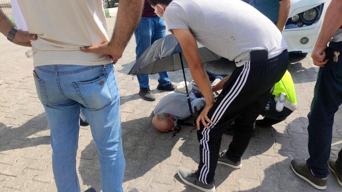 Minibüsün çarptığı yaşlı adam ağır yaralandı
