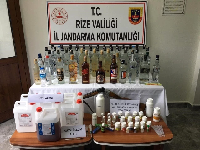 Rize'de jandarma uyuşturucu ve sahte içki imalatçılarına göz açtırmadı