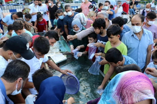 Balık festivalinde 5 bin ekmek arası balık kısa sürede tükendi