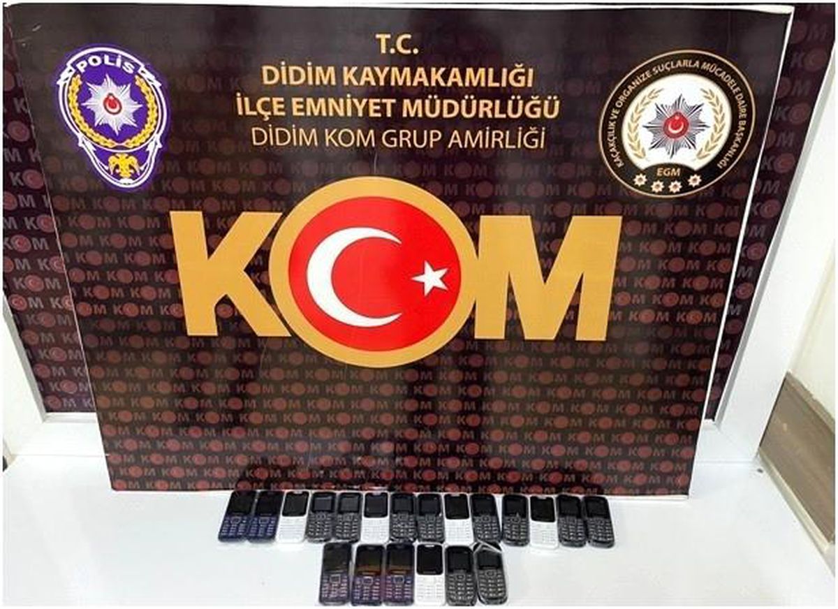 Didim\'de 20 adet kaçak telefon ele geçirildi
