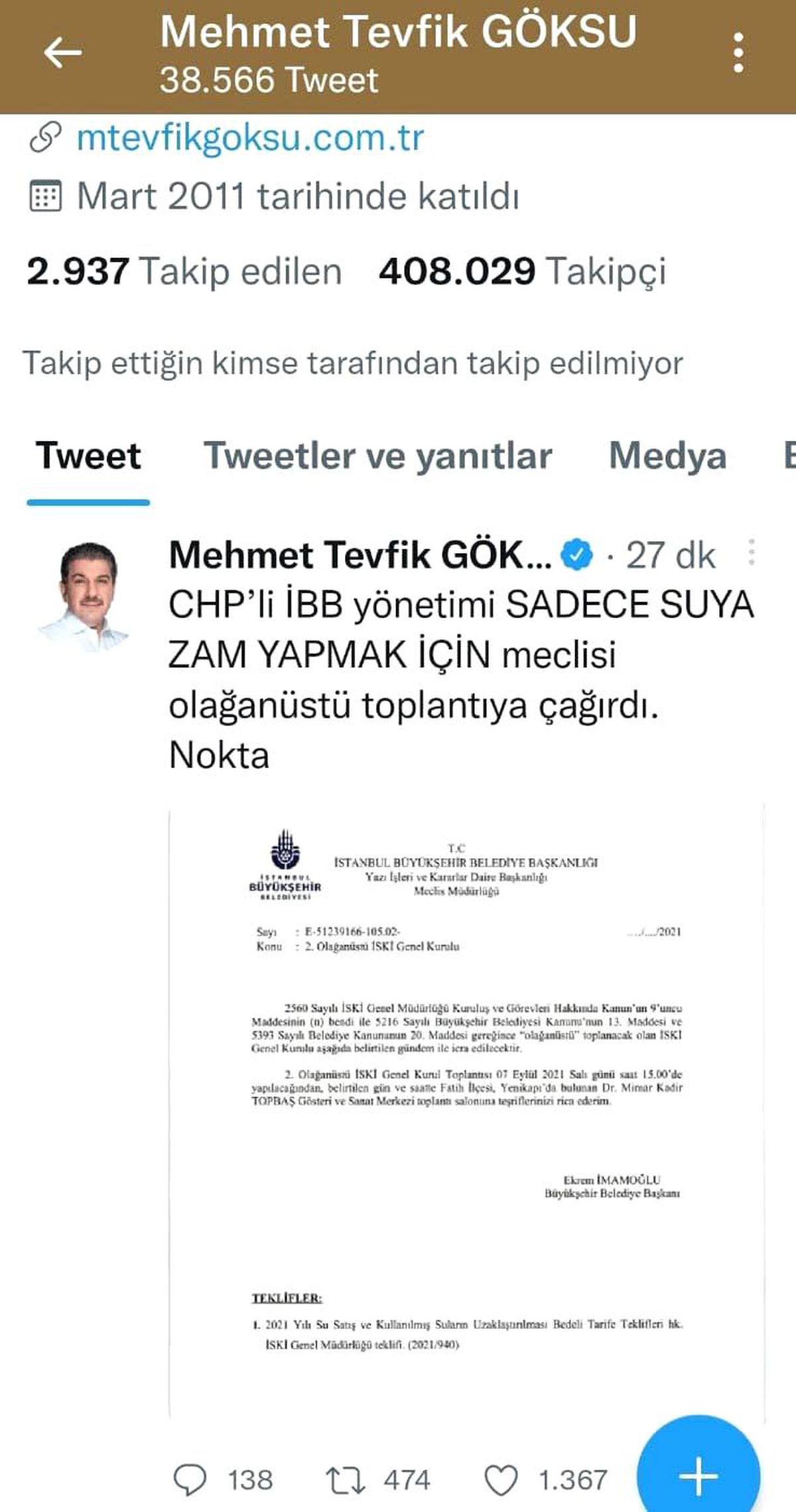 İSKİ 2. Olağanüstü Genel Kurulu zam gündemiyle 7 Eylül\'de toplanacak