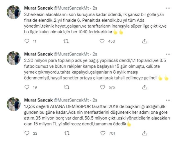 Murat Sancak: Adana Demirspor'u borsaya açacağız ve yüzde 85'i halkın olacak 
