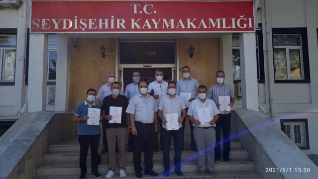 Seydişehir'de okul müdürlerine Okulum temiz belgeleri teslim edildi