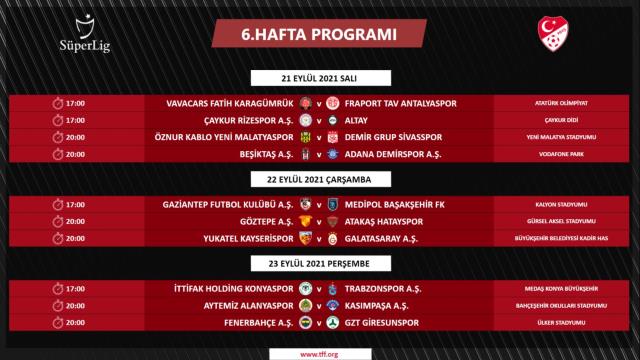 Süper Lig'de 4-16. hafta maç programları belli oldu! İşte derbi tarihleri