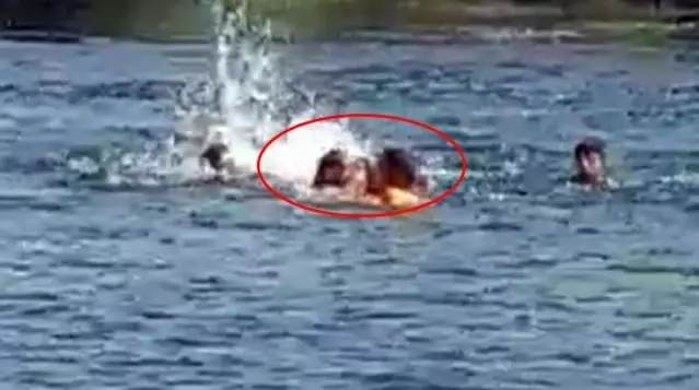 Nehirde boğulan gencin son anları kayda alınmış! İşte o görüntüler