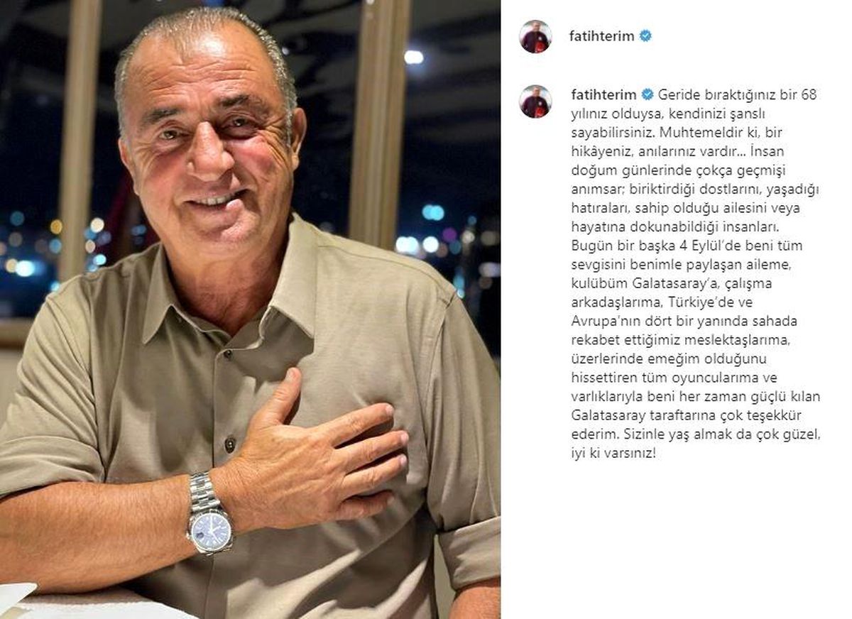 Fatih Terim\'den teşekkür