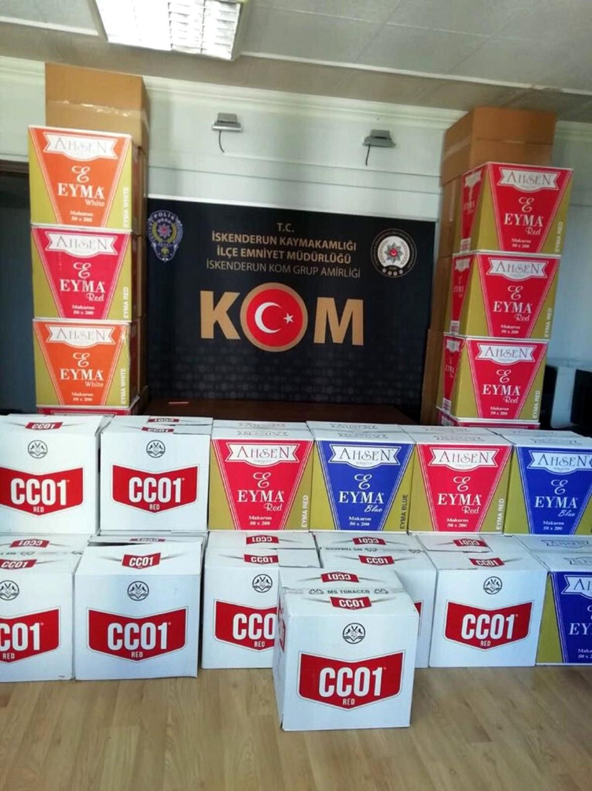 İskenderun\'da 410 bin adet kaçak makaron ele geçirildi