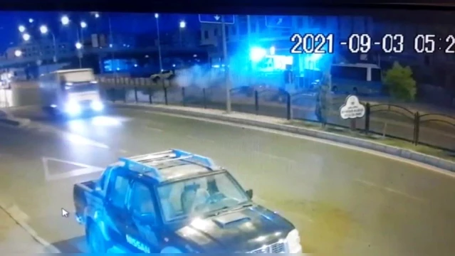 Jandarma astsubayın hayatını kaybettiği kaza kamerada