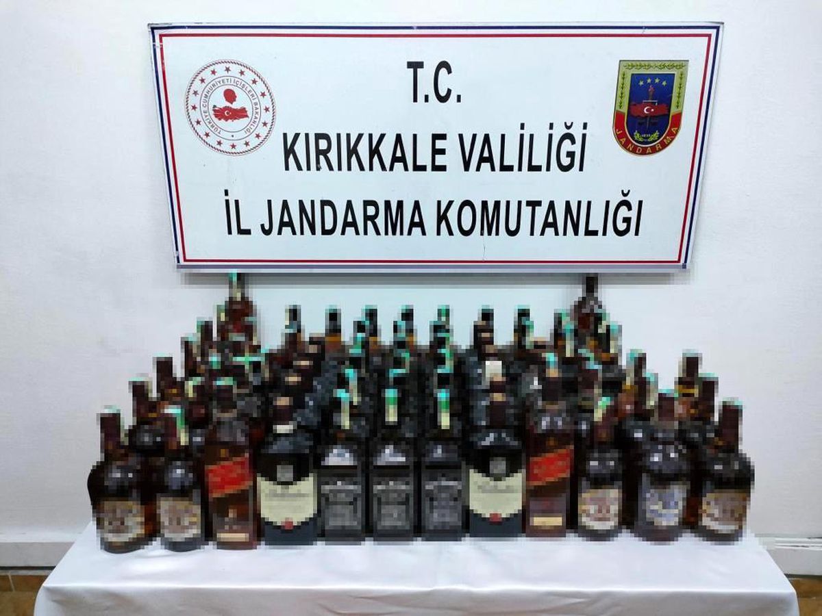 Kırıkkale\'de 69 litre kaçak içki ele geçirildi
