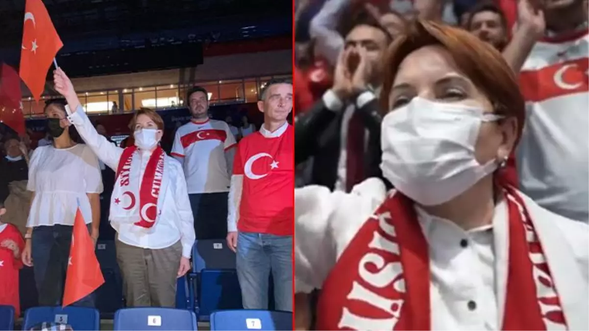 Meral Akşener, Filenin Sultanları\'nı yalnız bırakmadı! Coşkulu tezahüratlarıyla takıma destek verdi