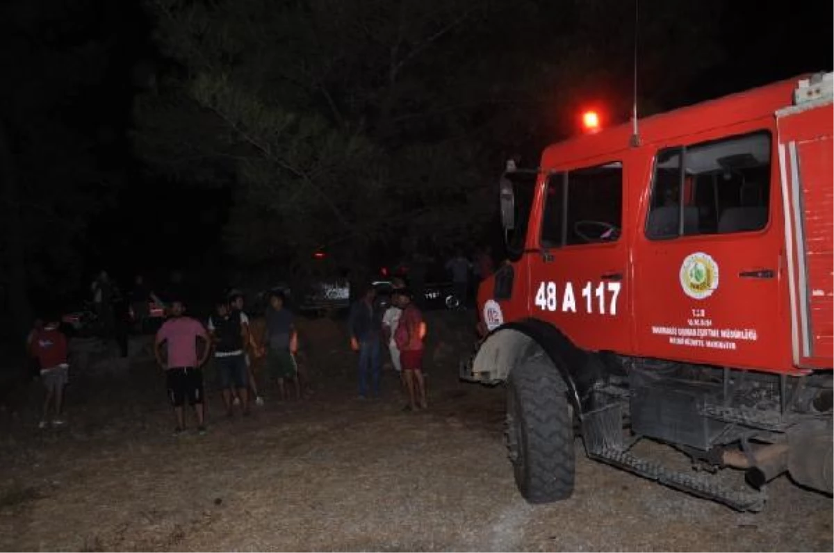 Datça\'da orman yangınına nöbetçi ekipten hızlı müdahale