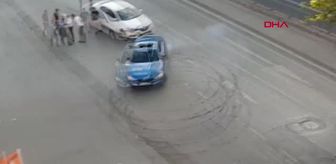 Son dakika haber: Güngören'de trafiği kapatarak drift yapan magandalar kamerada