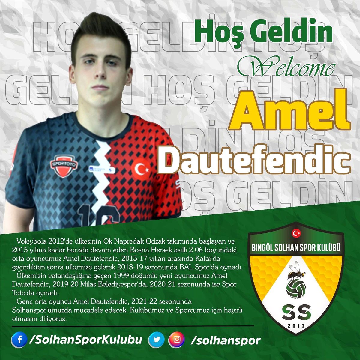 Solhan Spor Amel Dautefendic ile anlaştı