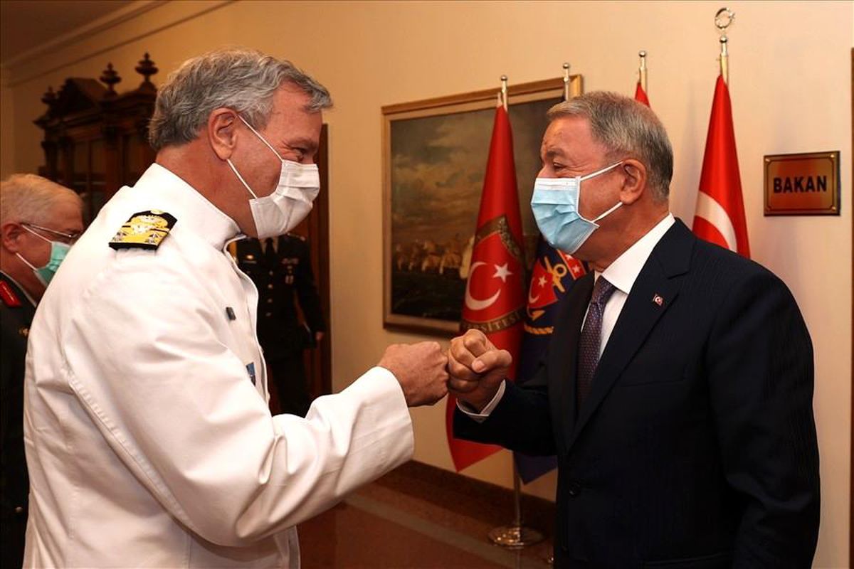 Bakan Akar, NATO Askeri Komite Başkanı Oramiral Bauer\'i kabul etti
