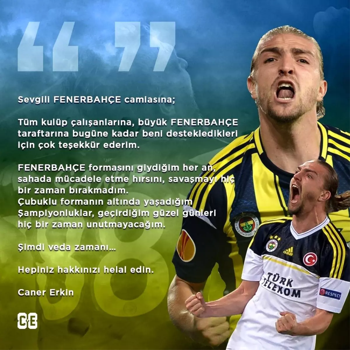 Caner Erkin\'den Fenerbahçe\'ye veda