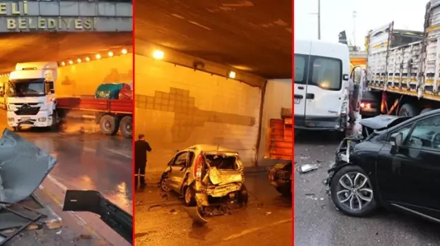 D100 Karayolu zincirleme kazasında 17 araç birbirine girdi, 4 kişi yaralandı D100 Karayolu zincirleme kazasında 17 araç birbirine girdi, 4 kişi yaralandı