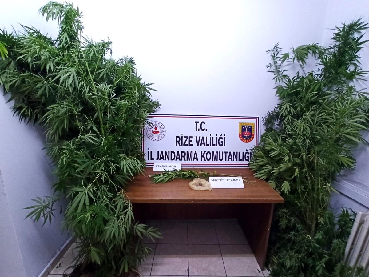 Rize\'de iş yerine uyuşturucu baskını