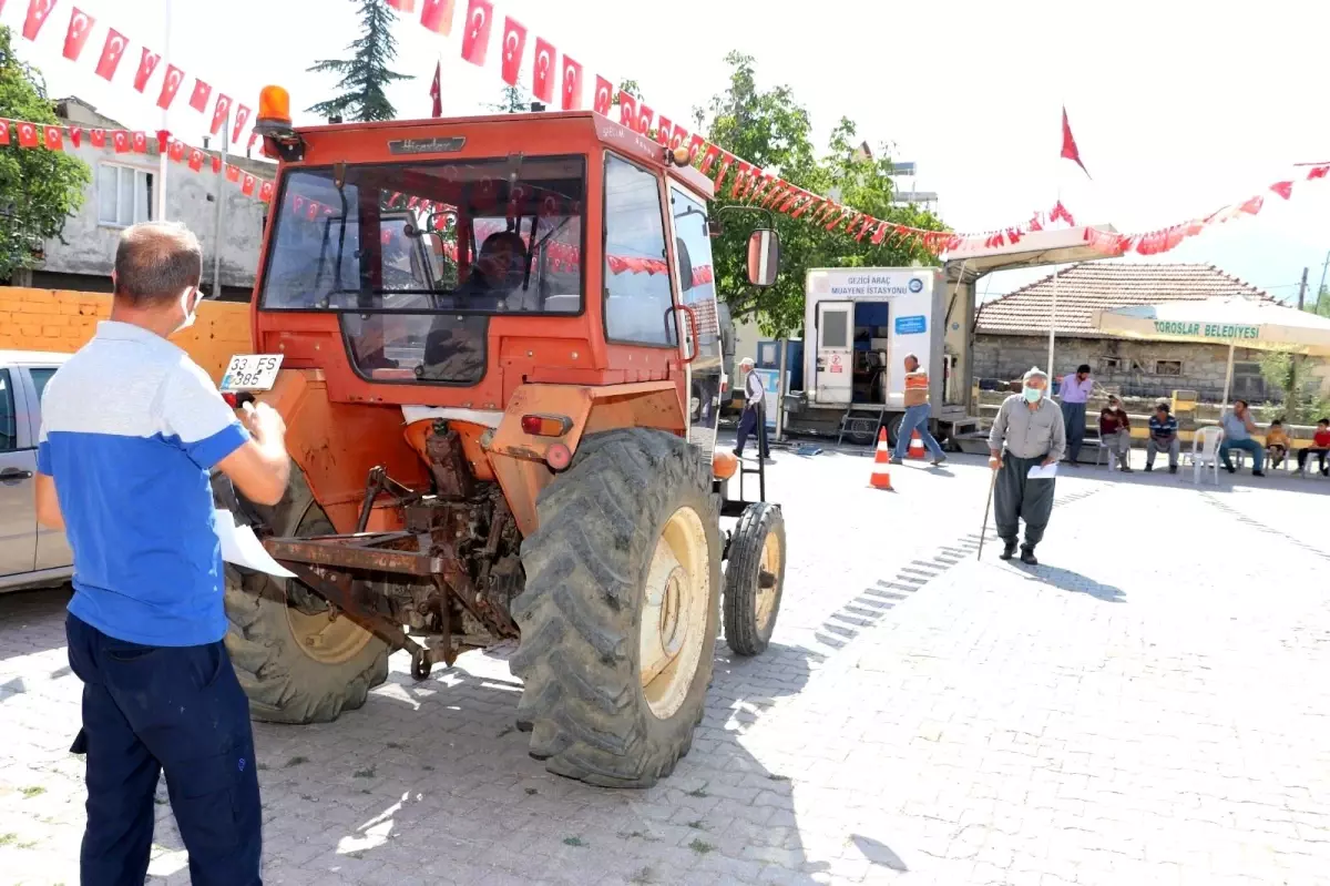 Hasat döneminde araç muayene hizmeti çiftçinin ayağına geldi