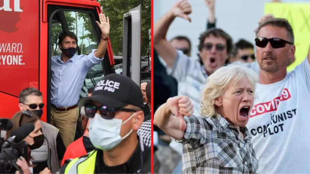 Kanada Başbakanı Justin Trudeau, seçim için gittiği Ontario eyaletinde taşlandı