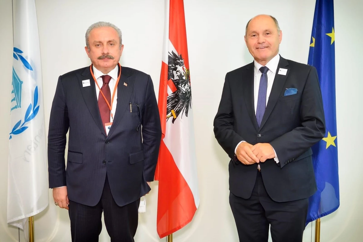 Şentop, Avusturya\'da Meclis Başkanı ve Parlamentolar Arası Birlik Başkanı ile bir araya geldi