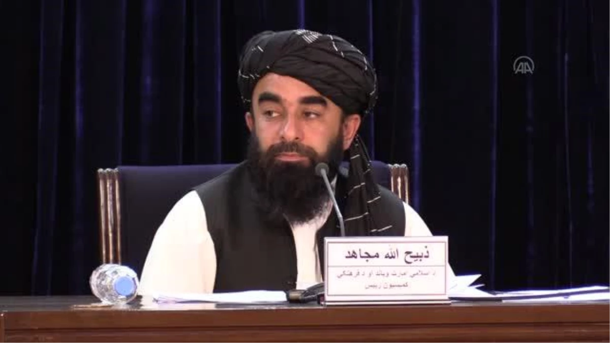 Taliban Sözcüsü Mücahid, "geçici hükumet"i ilan ettiği toplantıda gündeme ilişkin konulara değindi