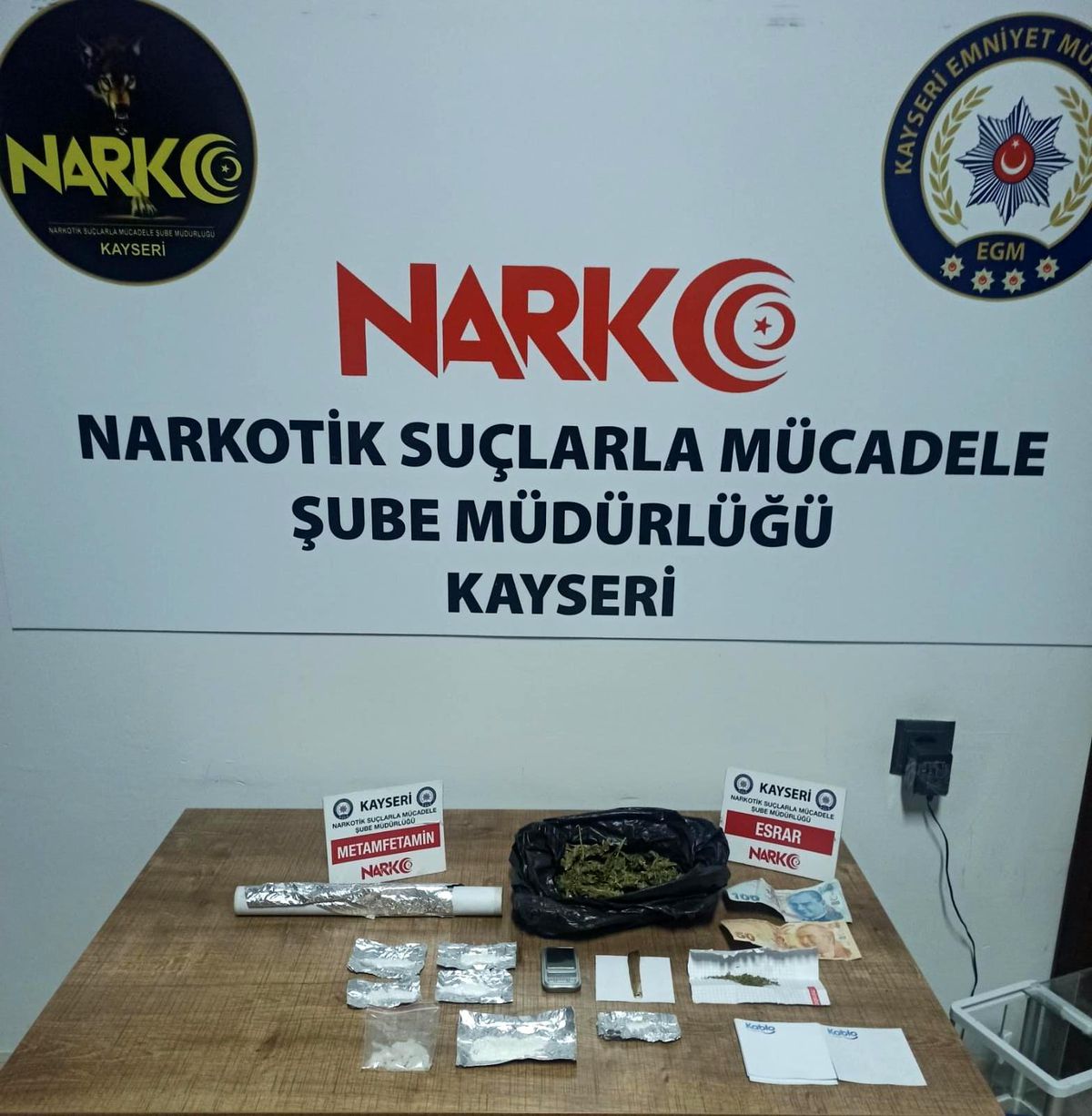 Kayseri\'de iş yerine uyuşturucu operasyonu: 2 gözaltı