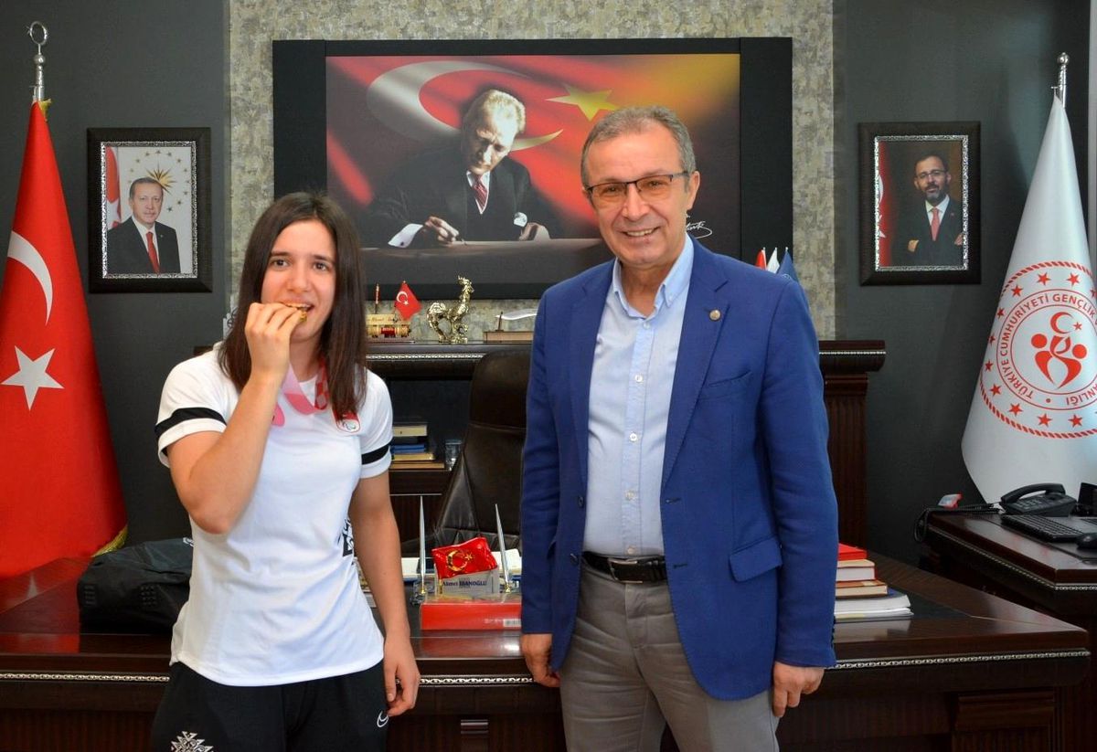 Olimpiyat şampiyonundan İbanoğlu\'na ziyaret