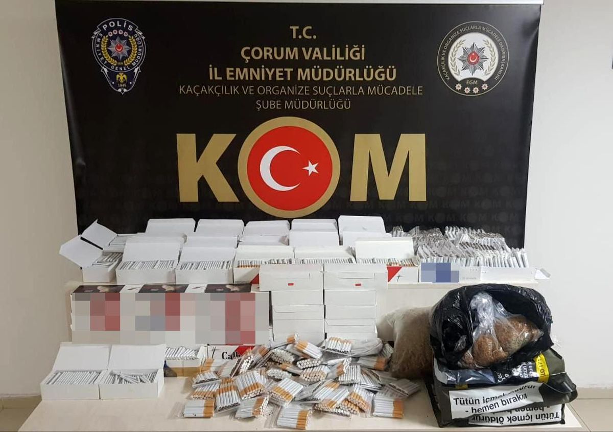Çorum polisinden makaron operasyonu