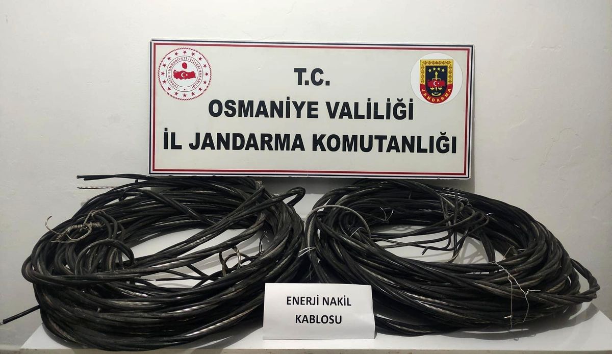 Elektrik enerjisi nakil hattından kablo çalan şahıslar yakalandı