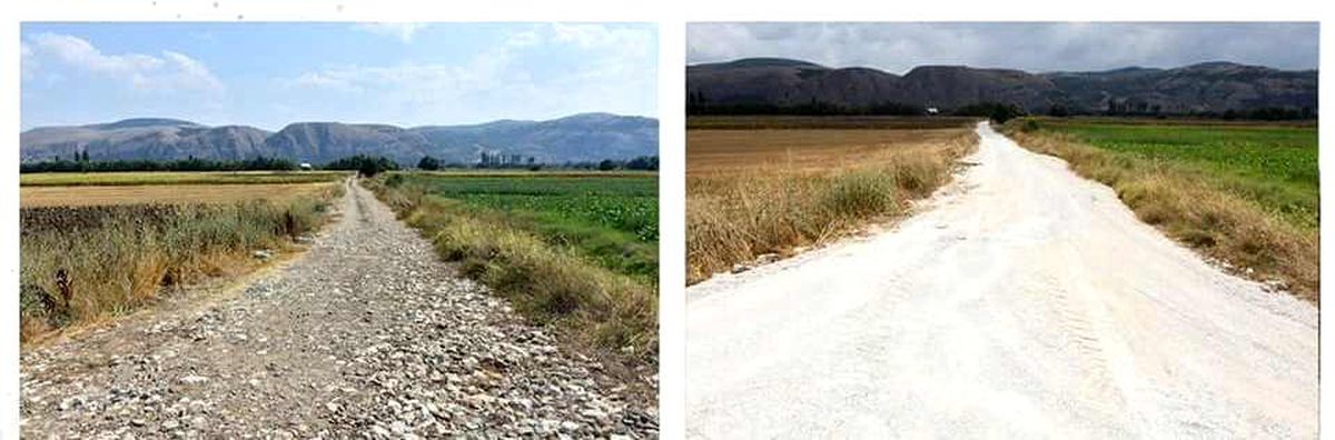 İnönü\'de yol yapım çalışmaları