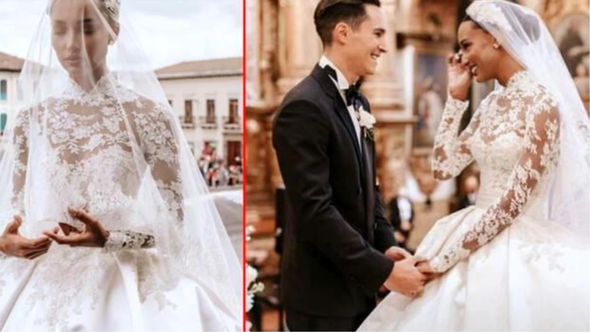 Top model Jasmine Tookes ile Snapchat\'in yöneticilerinden Juan David Borrero peri masalı gibi bir düğünle evlendi:  Düğün damadın memleketinde