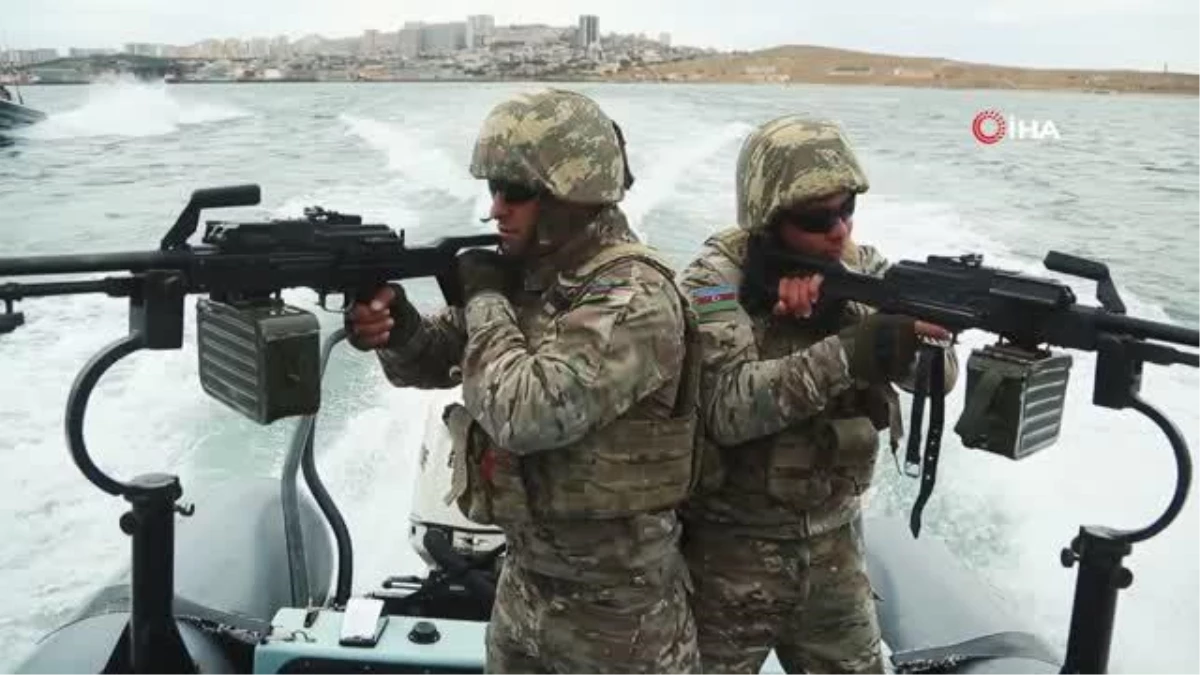 Son dakika! Azerbaycan ve Türkiye\'nin ortak askeri tatbikatı Hazar Denizi\'nde devam ediyor