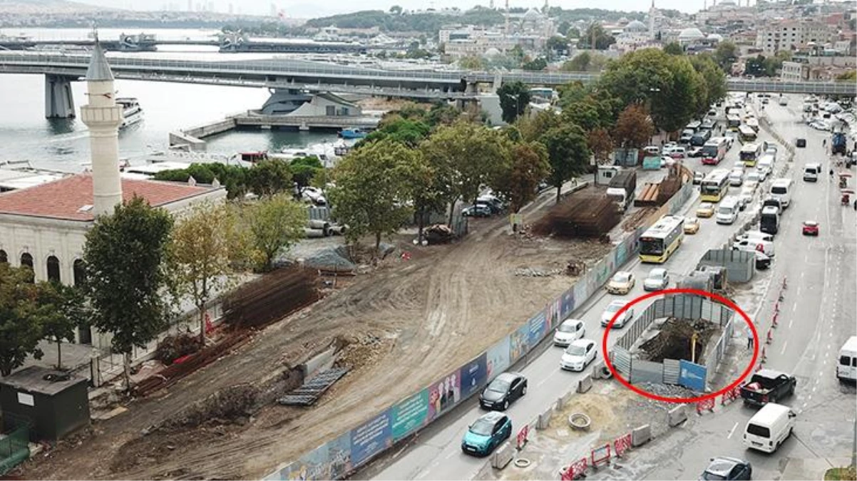 İSKİ kazısında tarihi keşif! İstanbul\'un göbeğinde 6 metre yüksekliğinde duvar sur kalıntıları bulundu