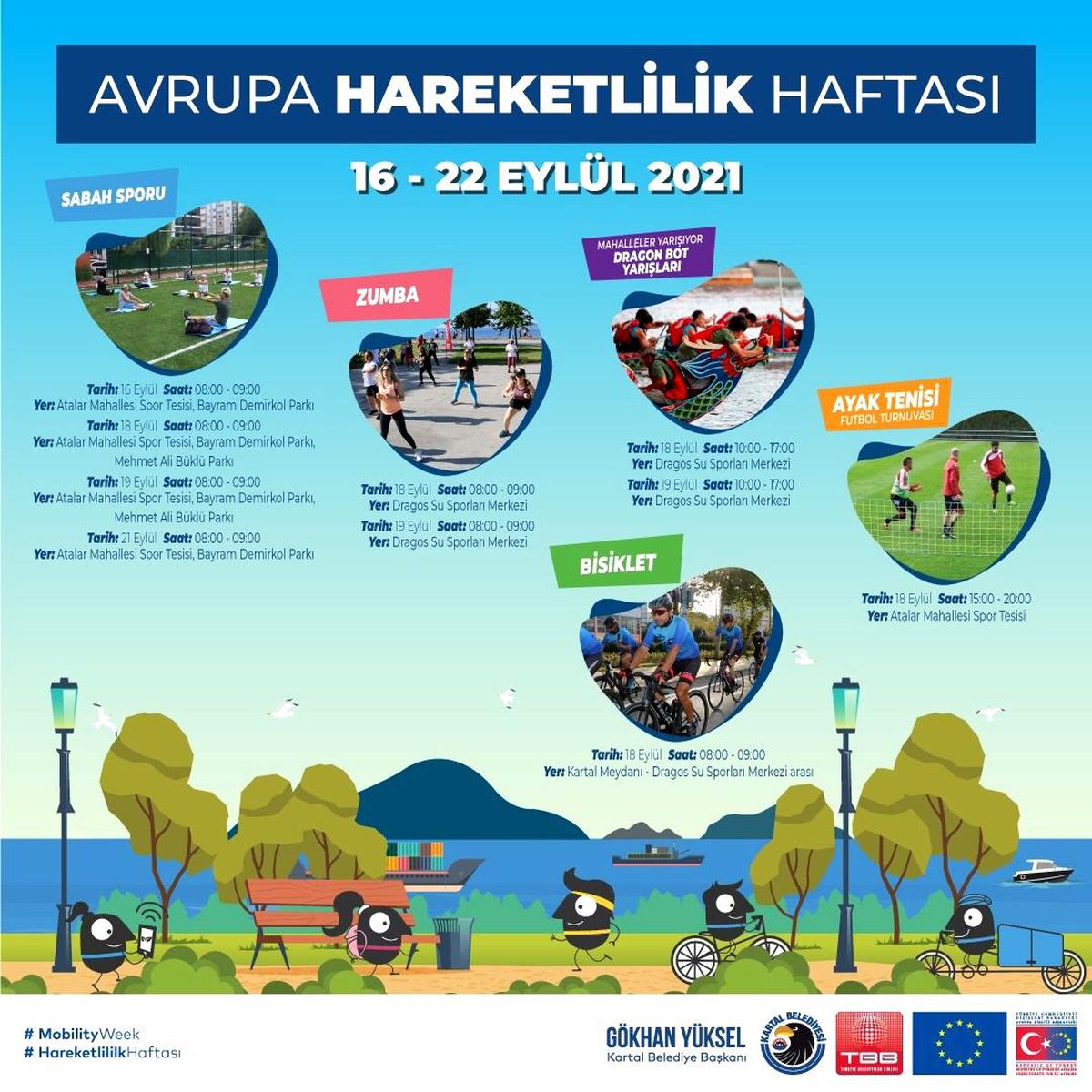 Kartal Belediyesi, Avrupa Hareketlilik Haftası\'nda sporseverleri buluşturuyor