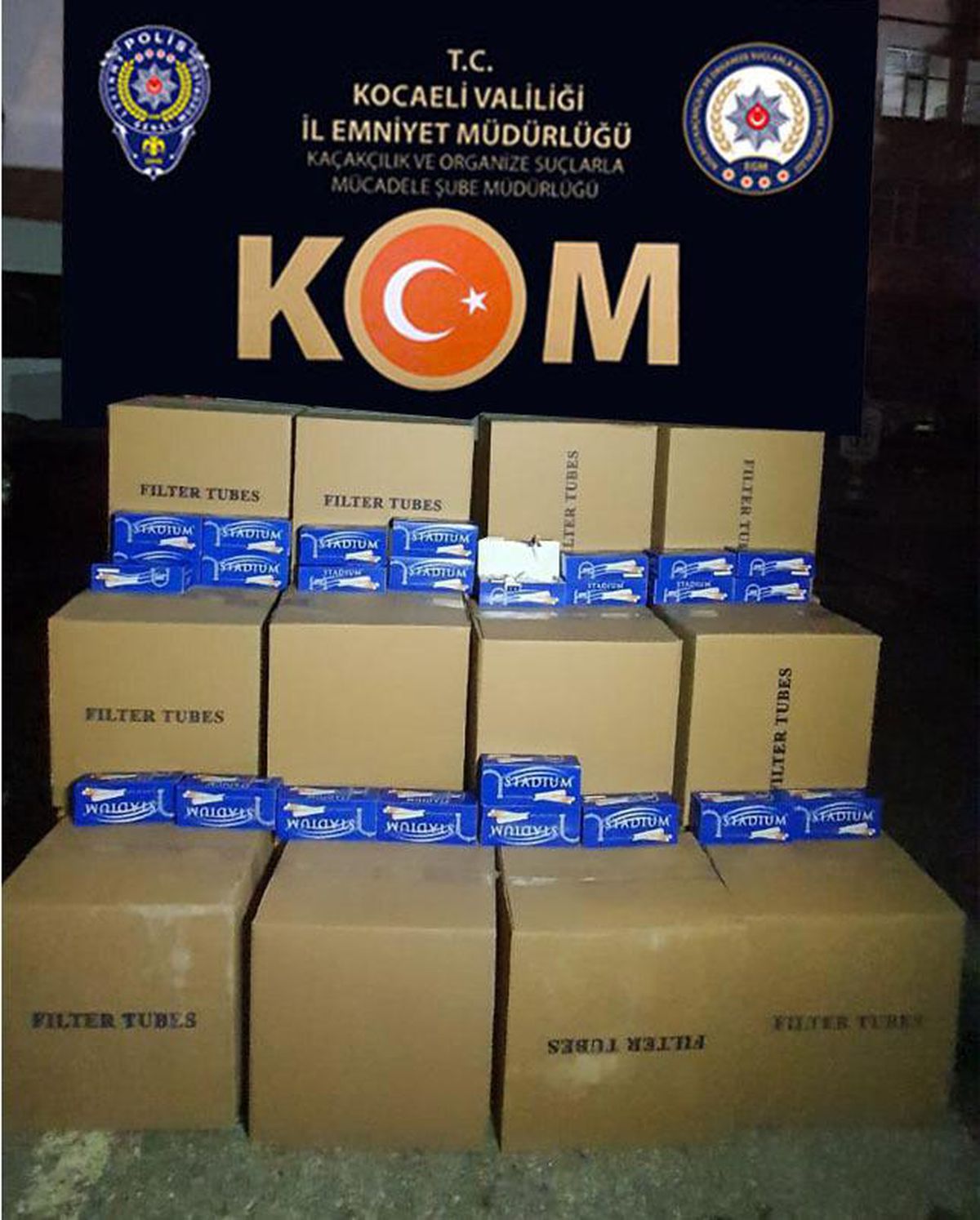 Kocaeli\'de 800 bin makaron ele geçirildi