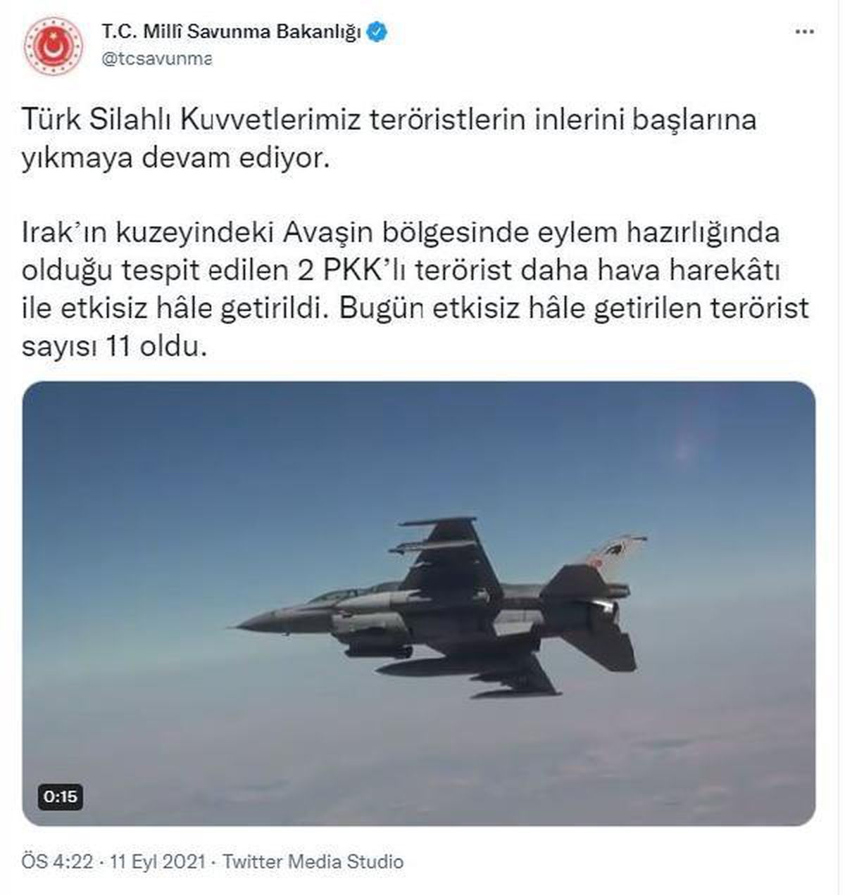Son dakika... MSB: Irak\'ın kuzeyinde 11 terörist etkisiz hale getirildi (2)